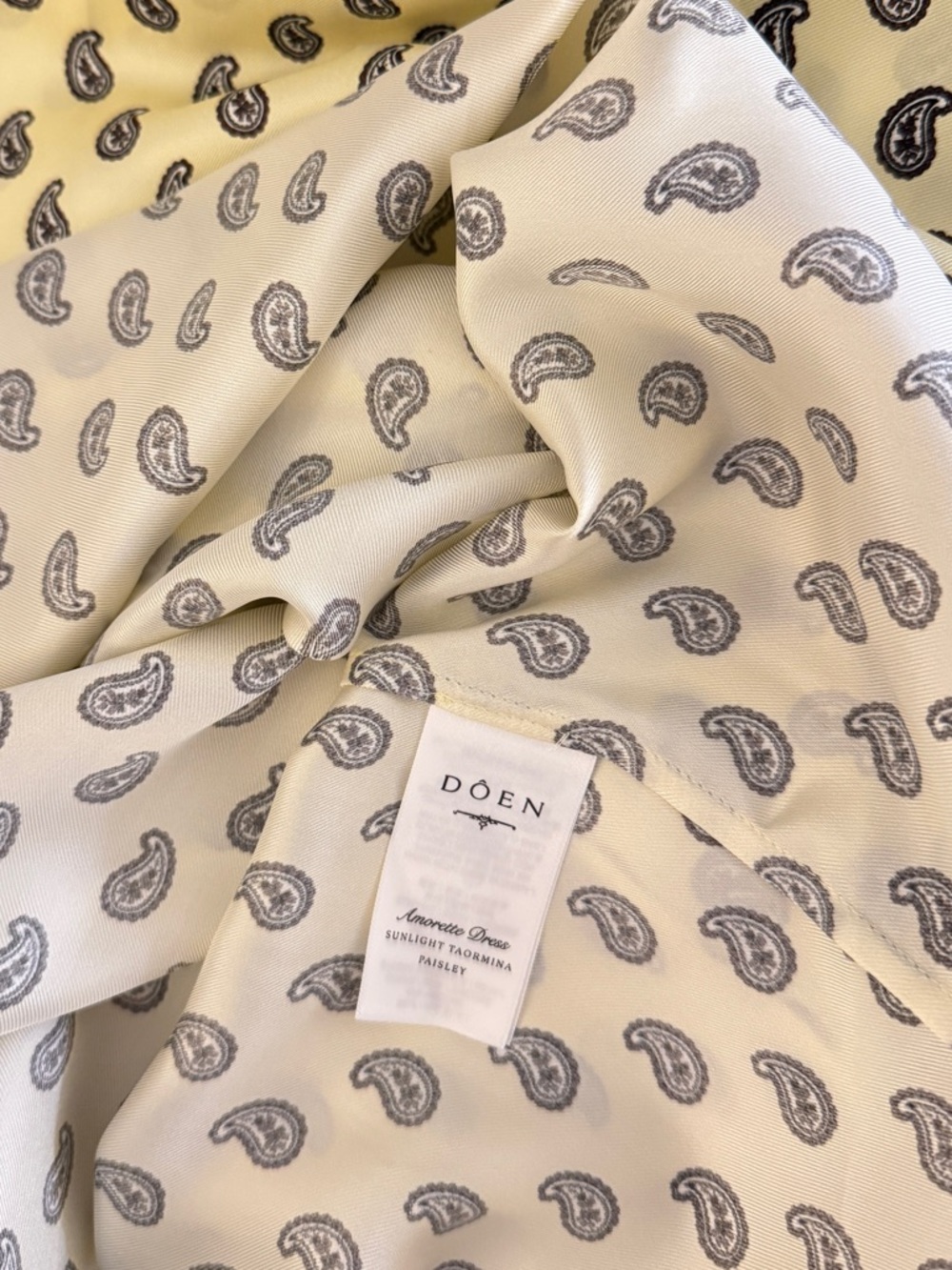 Doen Amorette Yellow Paisley XS - Picture 15 of 16